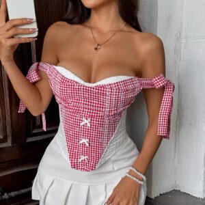 Corset rouge a carreaux ♦️